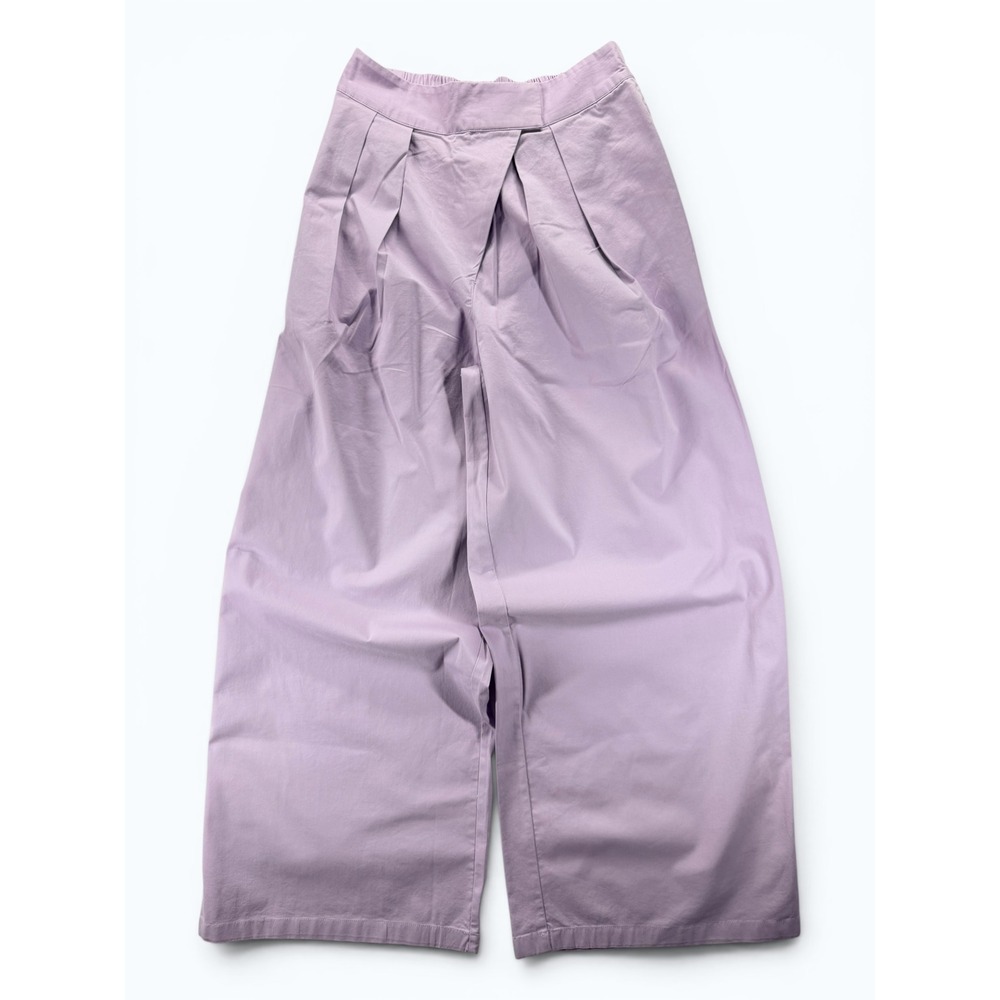NEW The Drop Purple Pleated Wide Leg Pants High Rise Size M - Picture 1 of 10